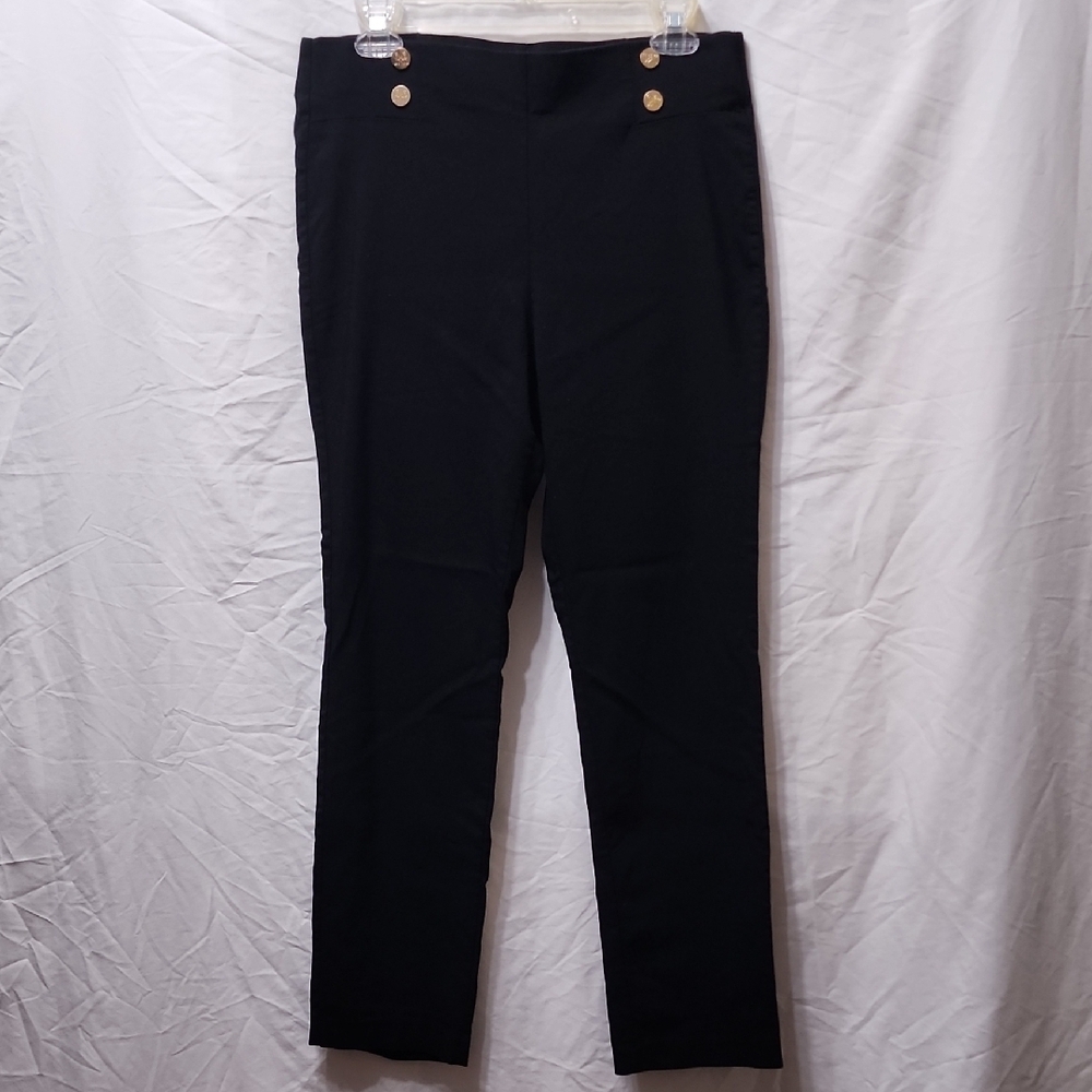 Rafaella Black Trousers with Gold Buttons